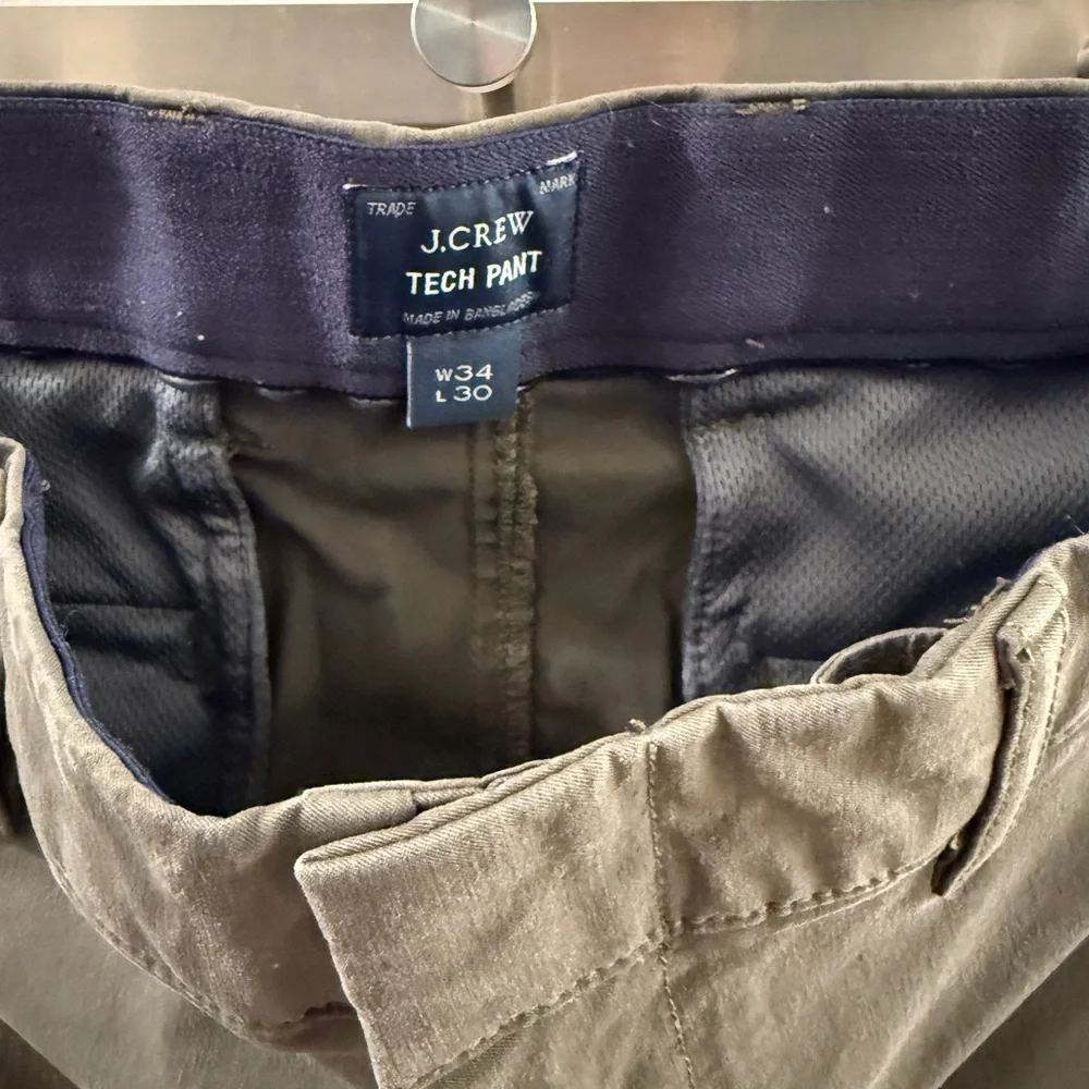 J. Crew Men's Olive Tech Pants